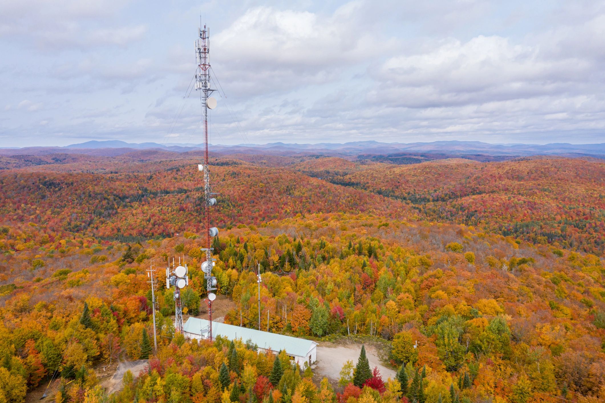 Communications infrastructure symbolizing efficient data transmission